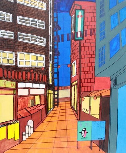 김성찬_시장골목길 야경_2023. acrylic,maker on canvas_60.6x72.7cm.jpg