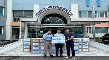 ㈜경신, 결식우려 장애가정에 식품키트 배달 봉사 진행