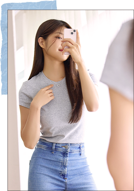 목걸이 착용 사진