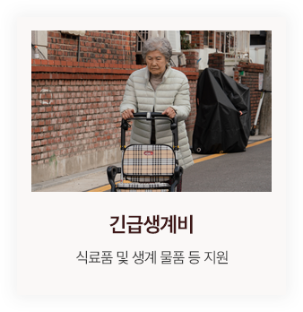 긴급생계비 - 식료품및 생계 물품 등 지원